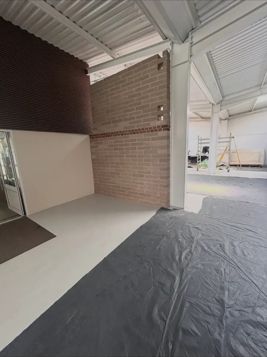 Commercial installation area before the SolarEdge battery storage installation